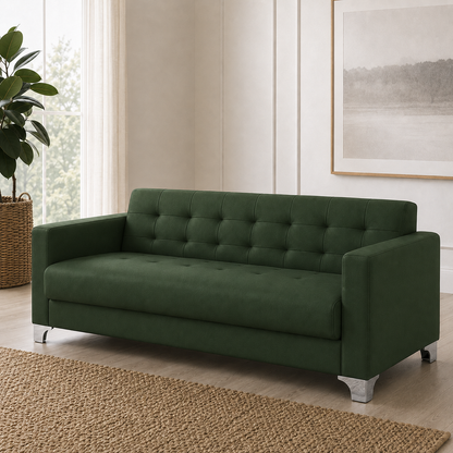 Nest 3+2+1 Sofa Set, 3 seater, green, detail view