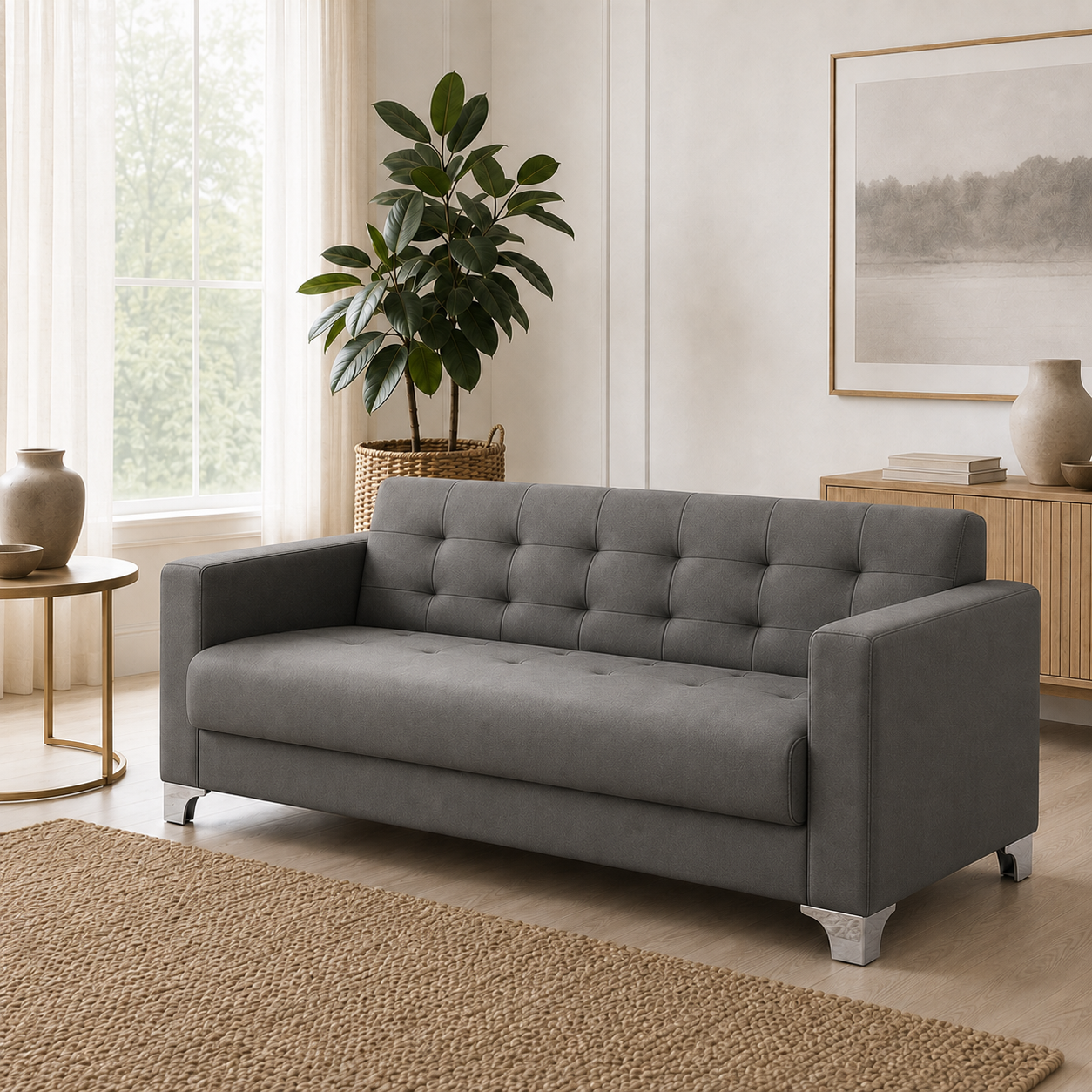 Nest 3+2+1 Sofa Set, 3 seater, grey, room view