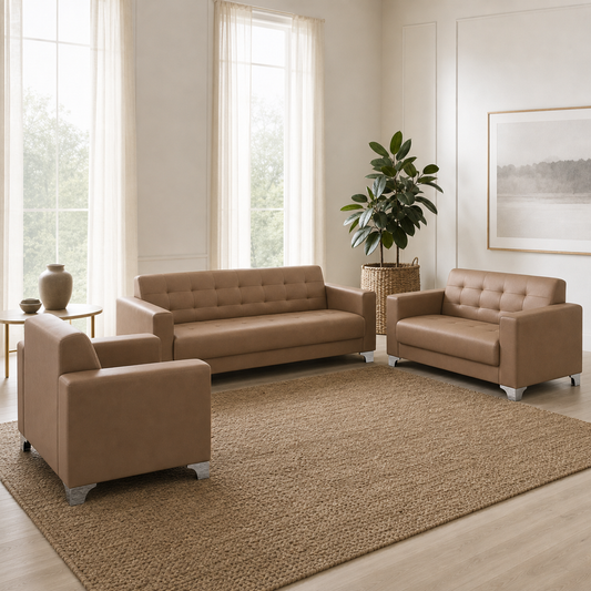 Nest - 3+2+1 Sofa Set, complete 3+2+1 sofa set in an editorial living room