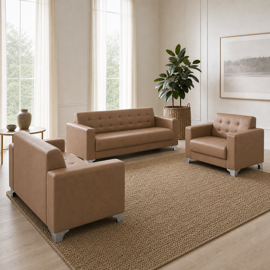 Nest - 3+2+1 Sofa Set, alternate room angle of the complete 3+2+1 sofa set