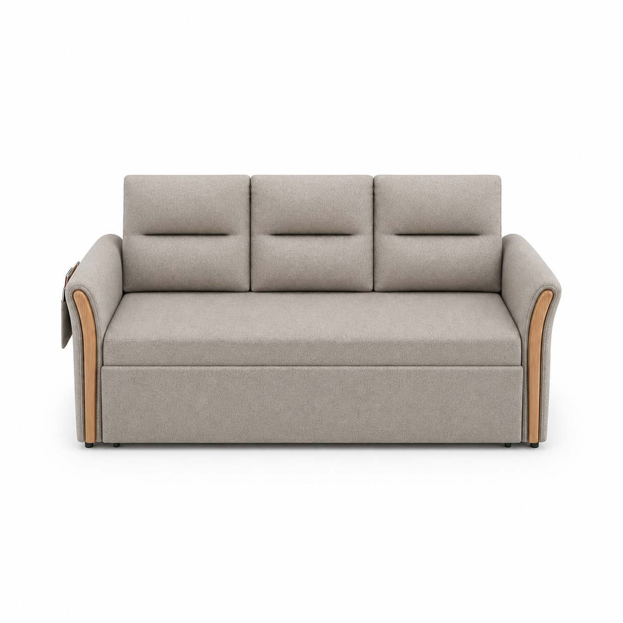 Nesto - Sofa bed, fully closed studio view on a pure-white background