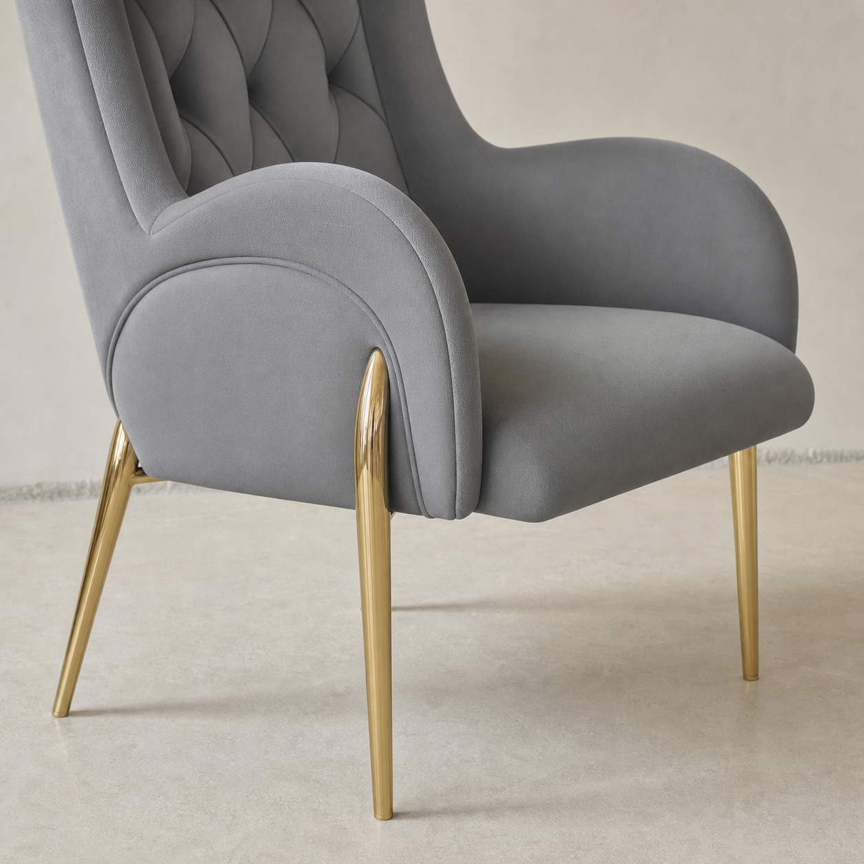 Close-up of the Niko - Chair's upholstery and construction