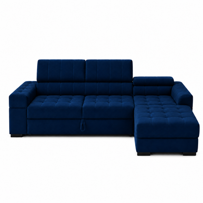 Niora - Sofa bed, fully closed studio view on a pure-white background