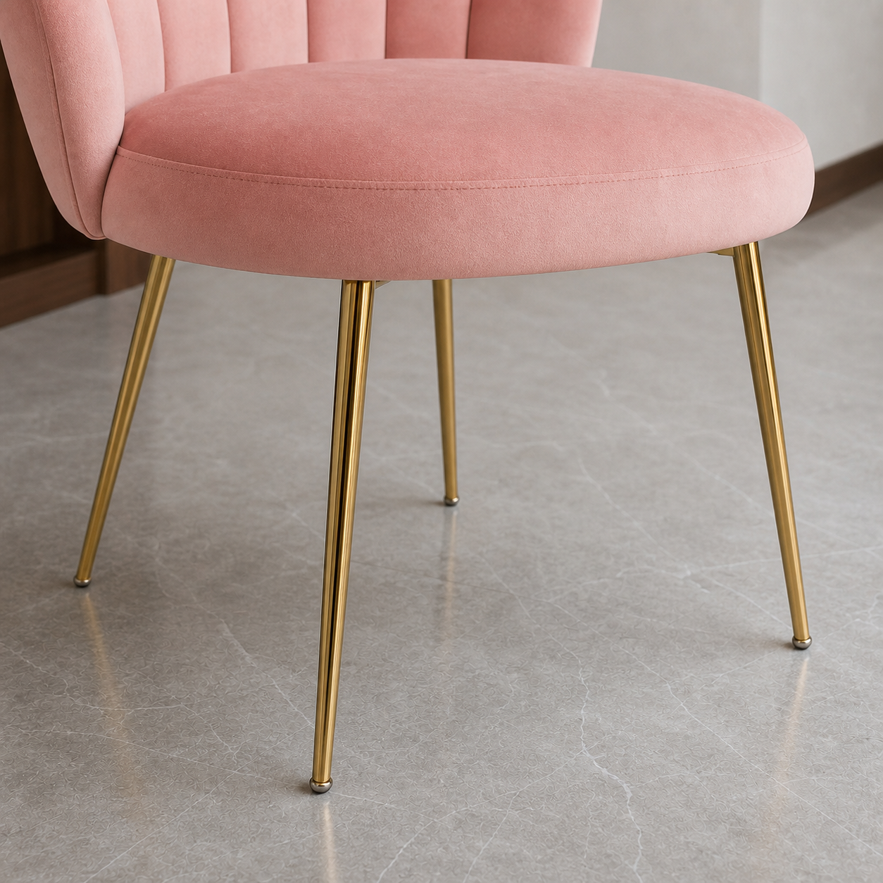Close-up of the Noa - Chair's upholstery and construction