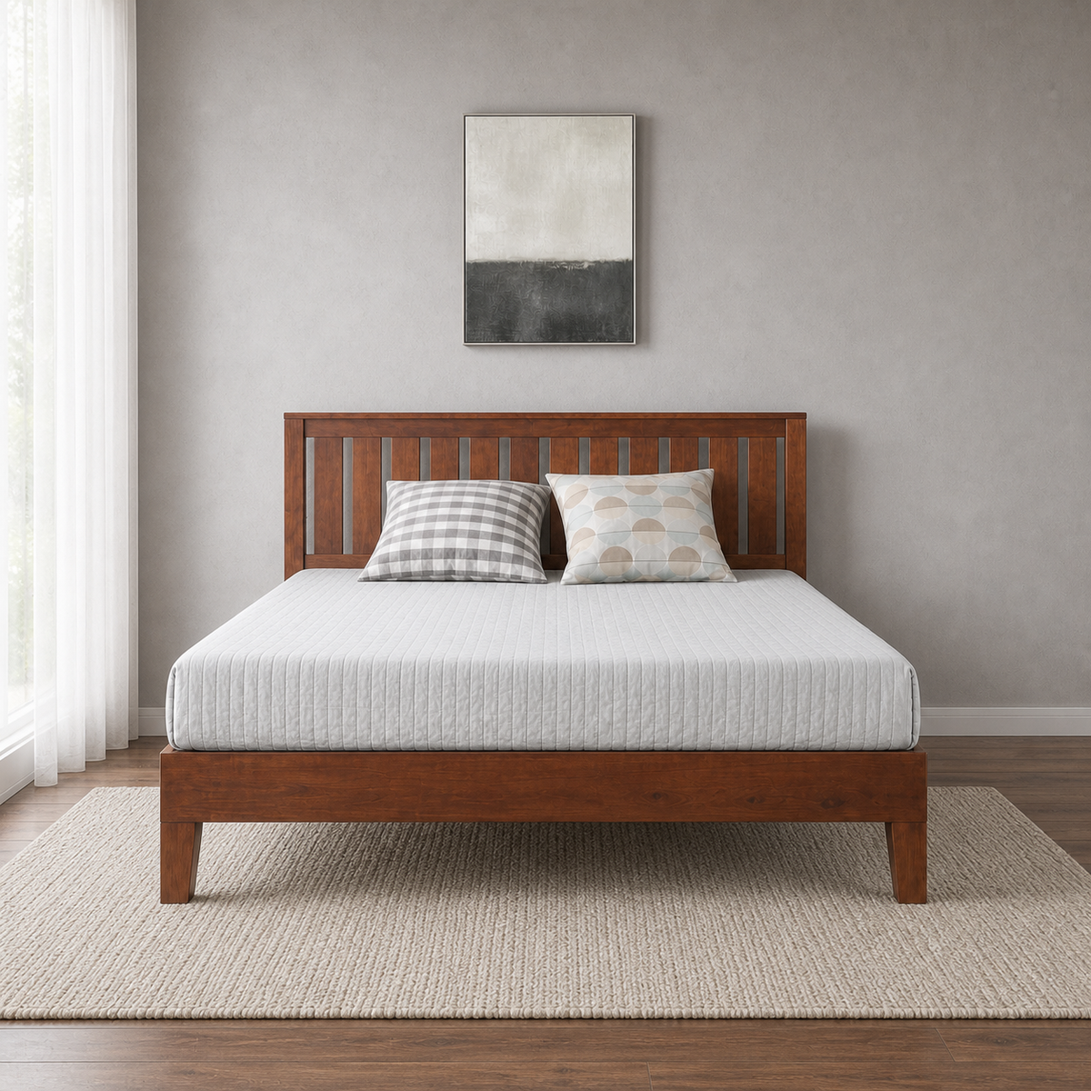 Nolie - Bed, complete straight-on bed view