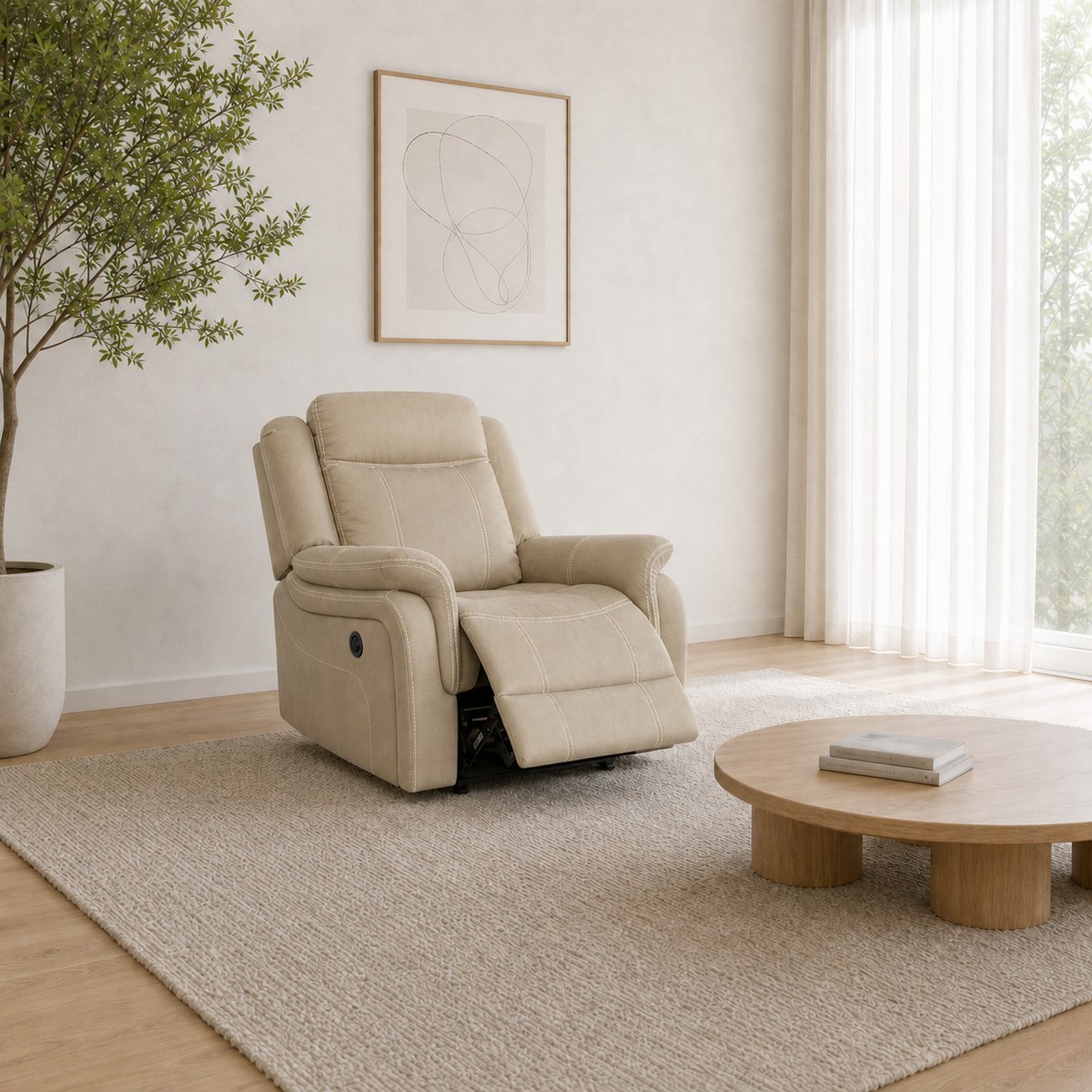 Nomad Recliner 1 seater beige 01 main