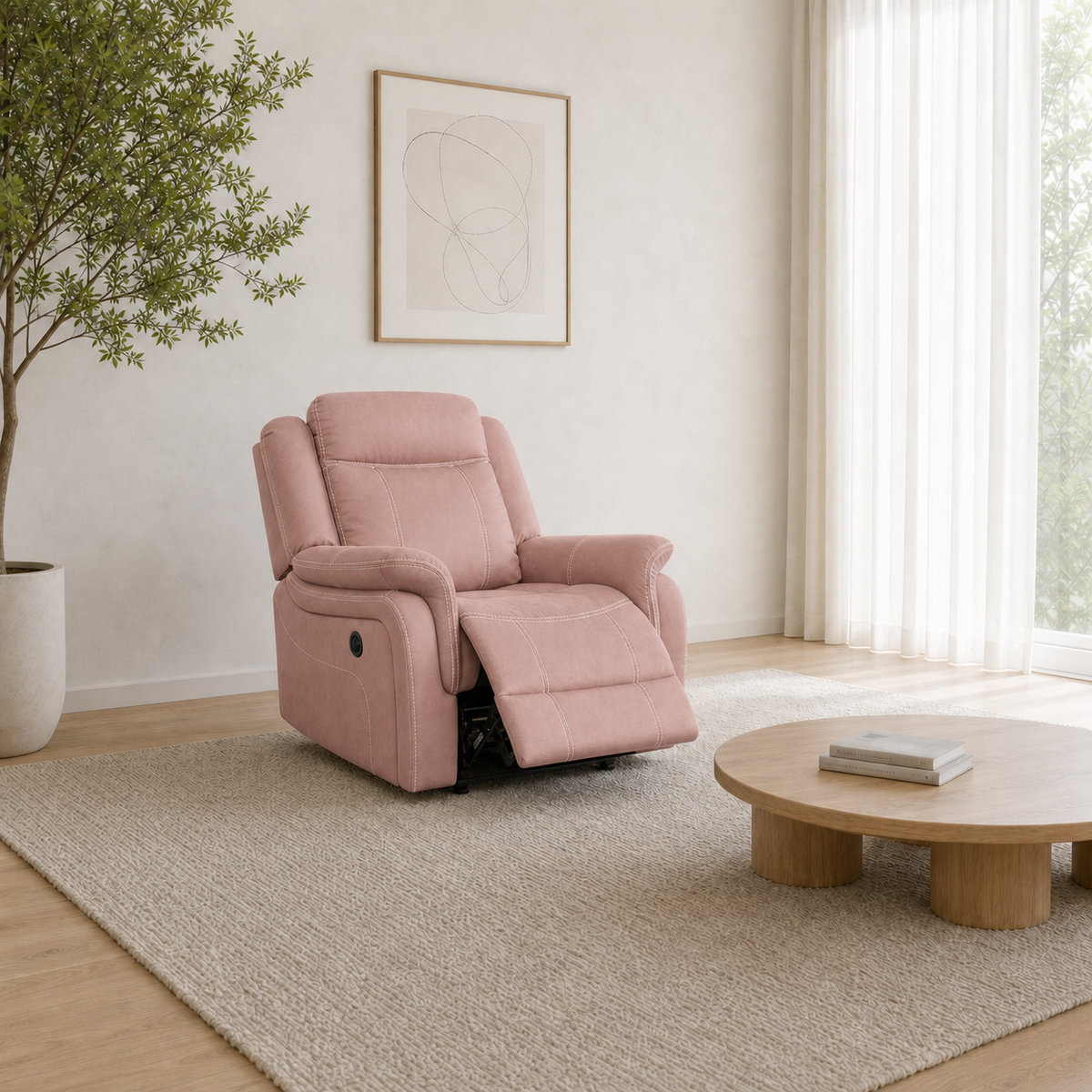 Nomad Recliner 1 seater pink 01 main