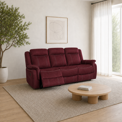 Nomad Recliner 3 seater red 01 main