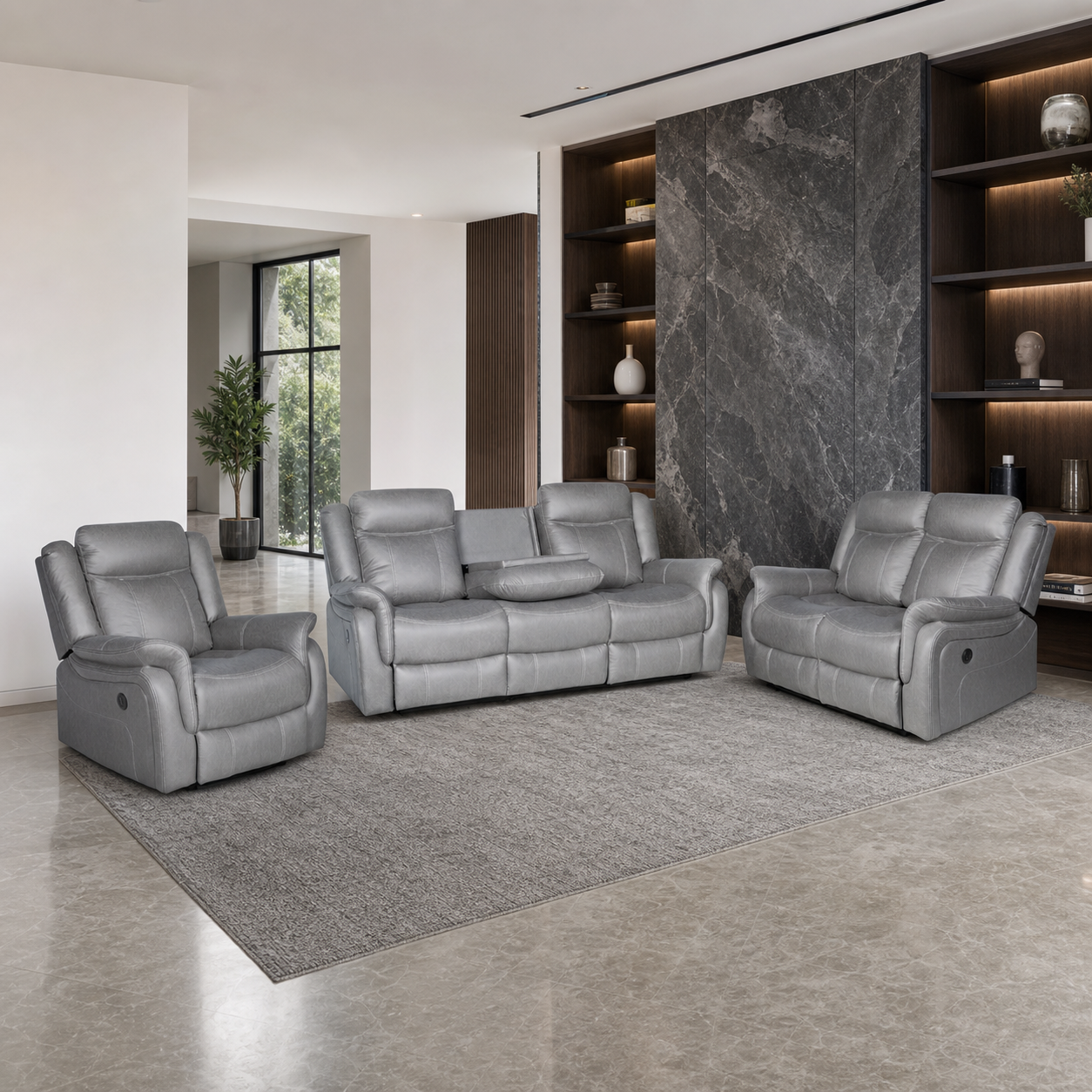 Nomad Recliner complete configuration in an editorial living room