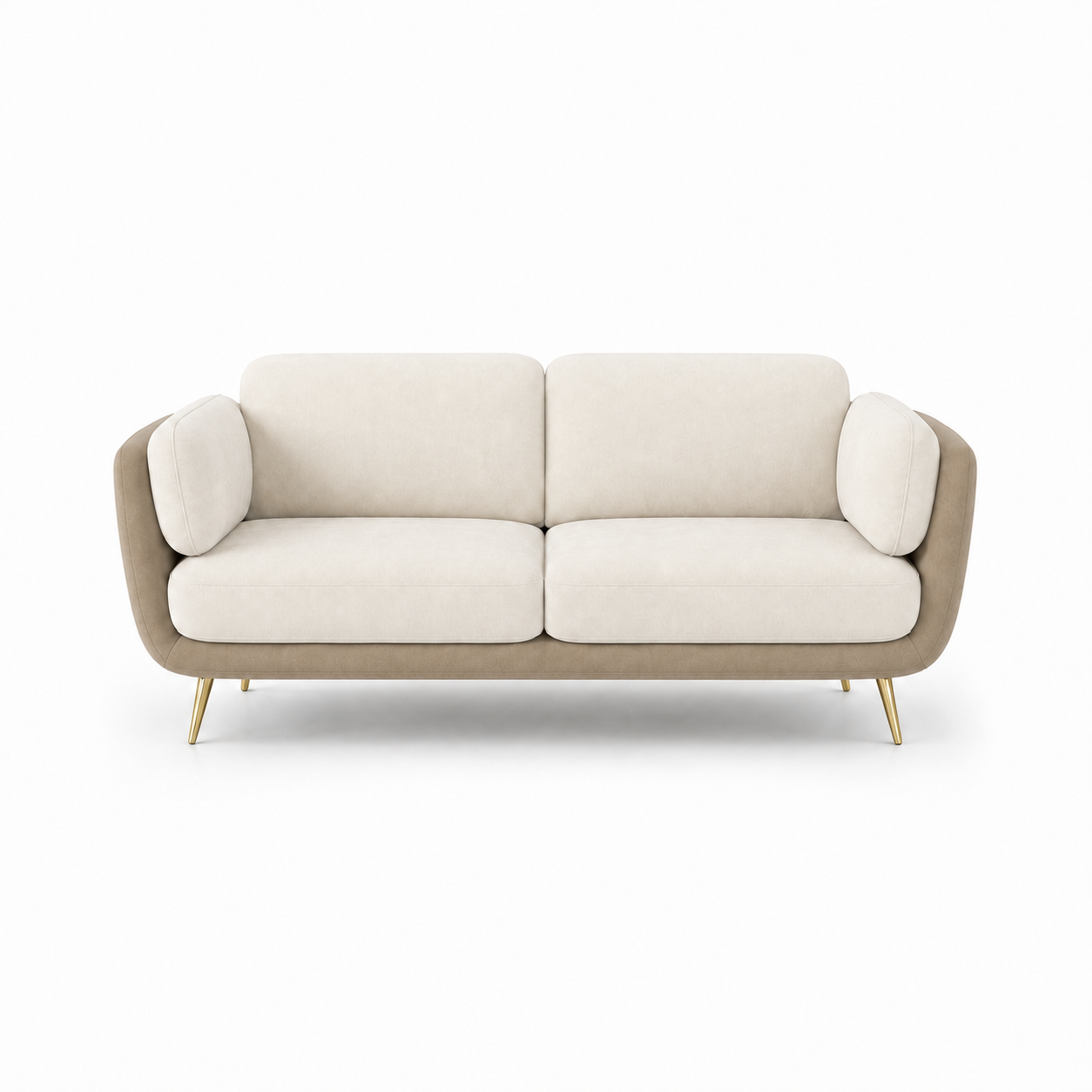 Nook 3+2+1 Sofa Set, 2 seater, beige, studio view
