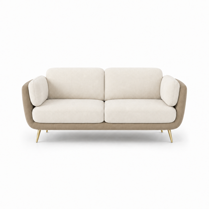 Nook 3+2+1 Sofa Set, 2 seater, beige, studio view