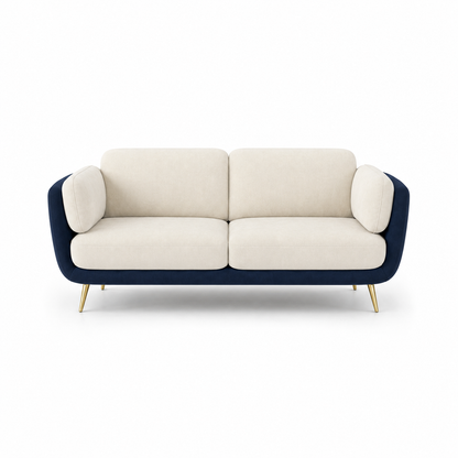 Nook 3+2+1 Sofa Set, 2 seater, blue, studio view