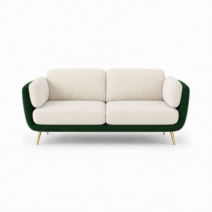 Nook 3+2+1 Sofa Set, 2 seater, green, studio view