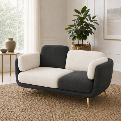 Nook 3+2+1 Sofa Set, 2 seater, grey, detail view