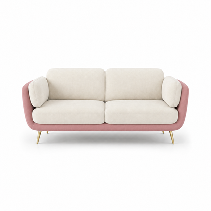 Nook 3+2+1 Sofa Set, 2 seater, pink, studio view