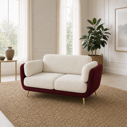 Nook 3+2+1 Sofa Set, 2 seater, red, room view