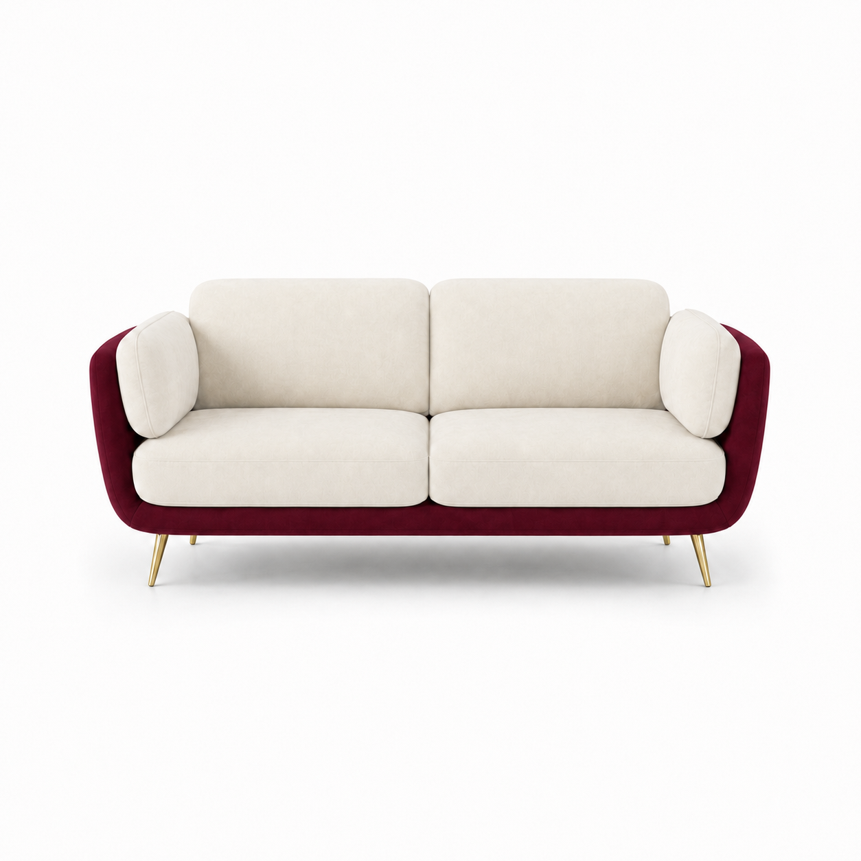 Nook 3+2+1 Sofa Set, 2 seater, red, studio view