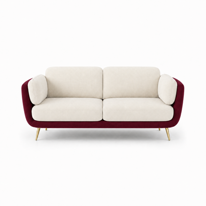 Nook 3+2+1 Sofa Set, 2 seater, red, studio view