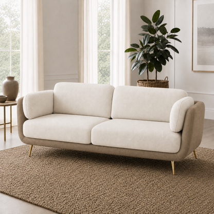 Nook 3+2+1 Sofa Set, 3 seater, beige, detail view