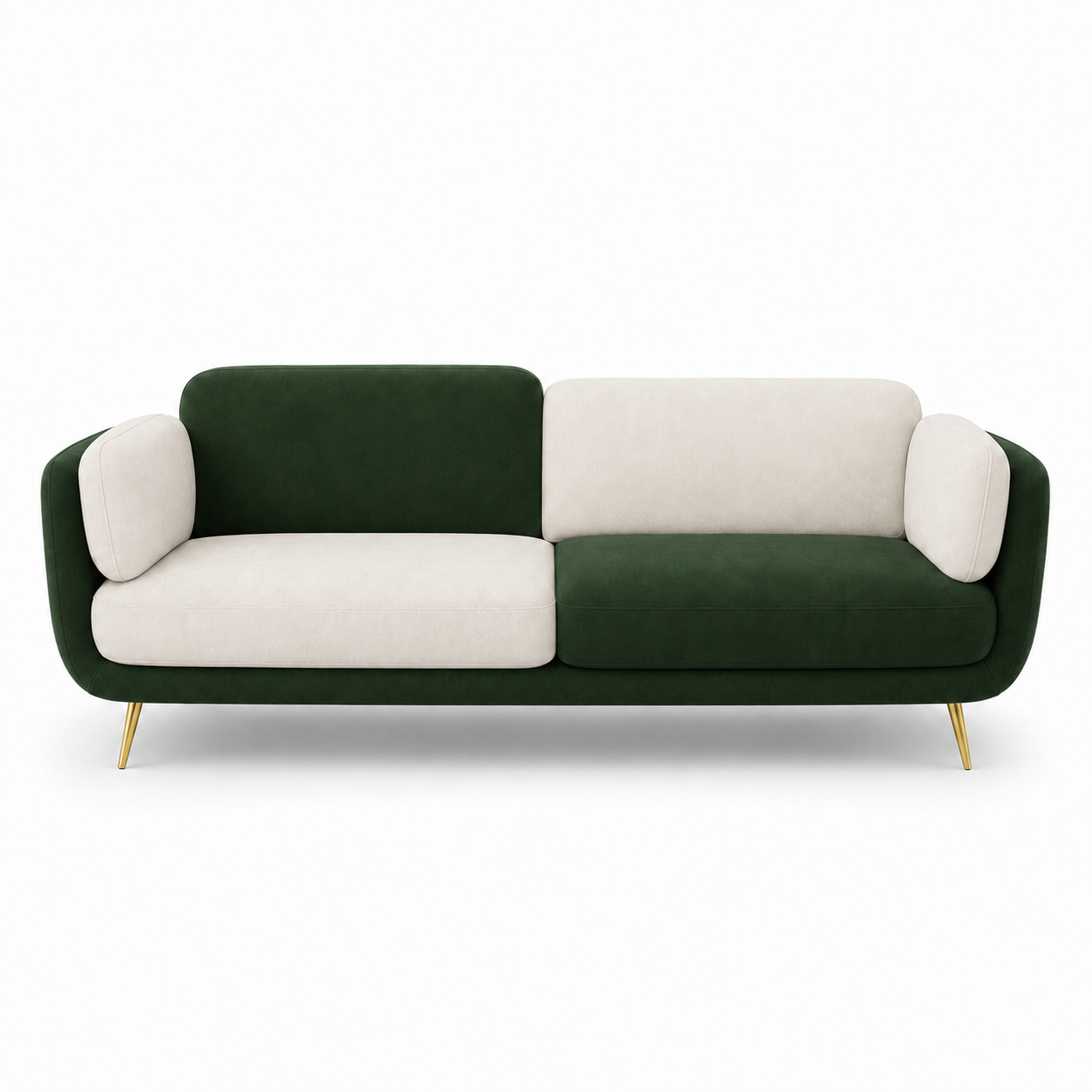 Nook 3+2+1 Sofa Set, 3 seater, green, studio view