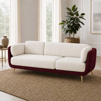 Nook 3+2+1 Sofa Set, 3 seater, red, room view