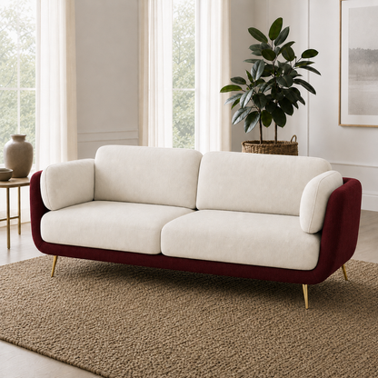 Nook 3+2+1 Sofa Set, 3 seater, red, detail view