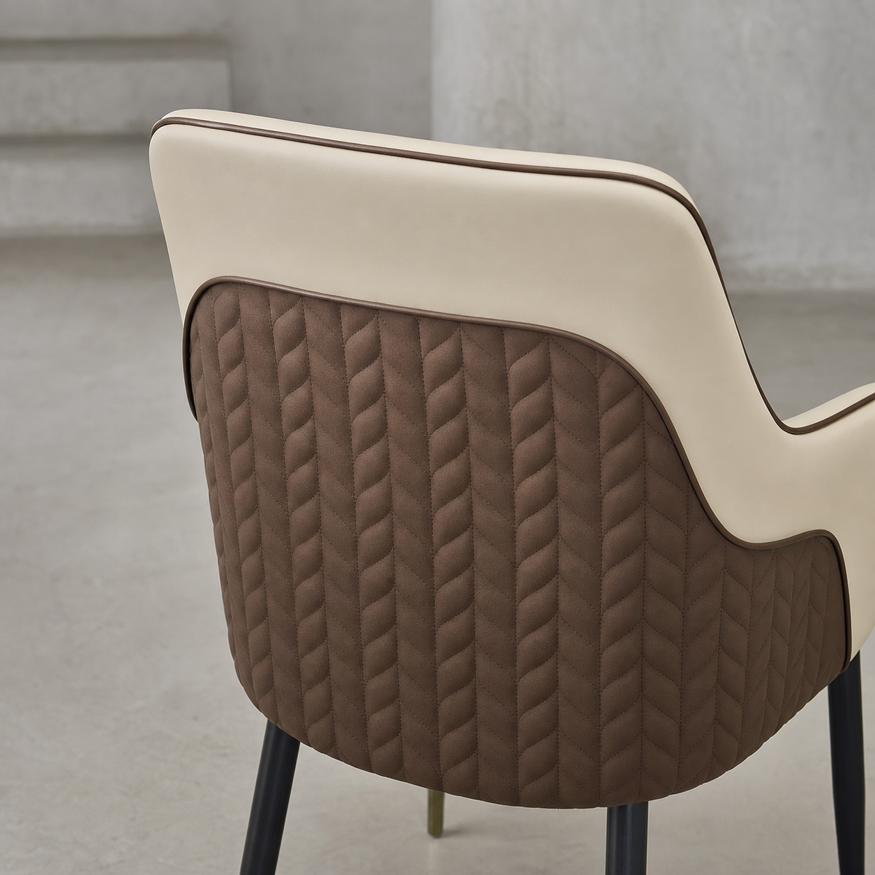 Close-up of the Nyla - Chair's upholstery and construction