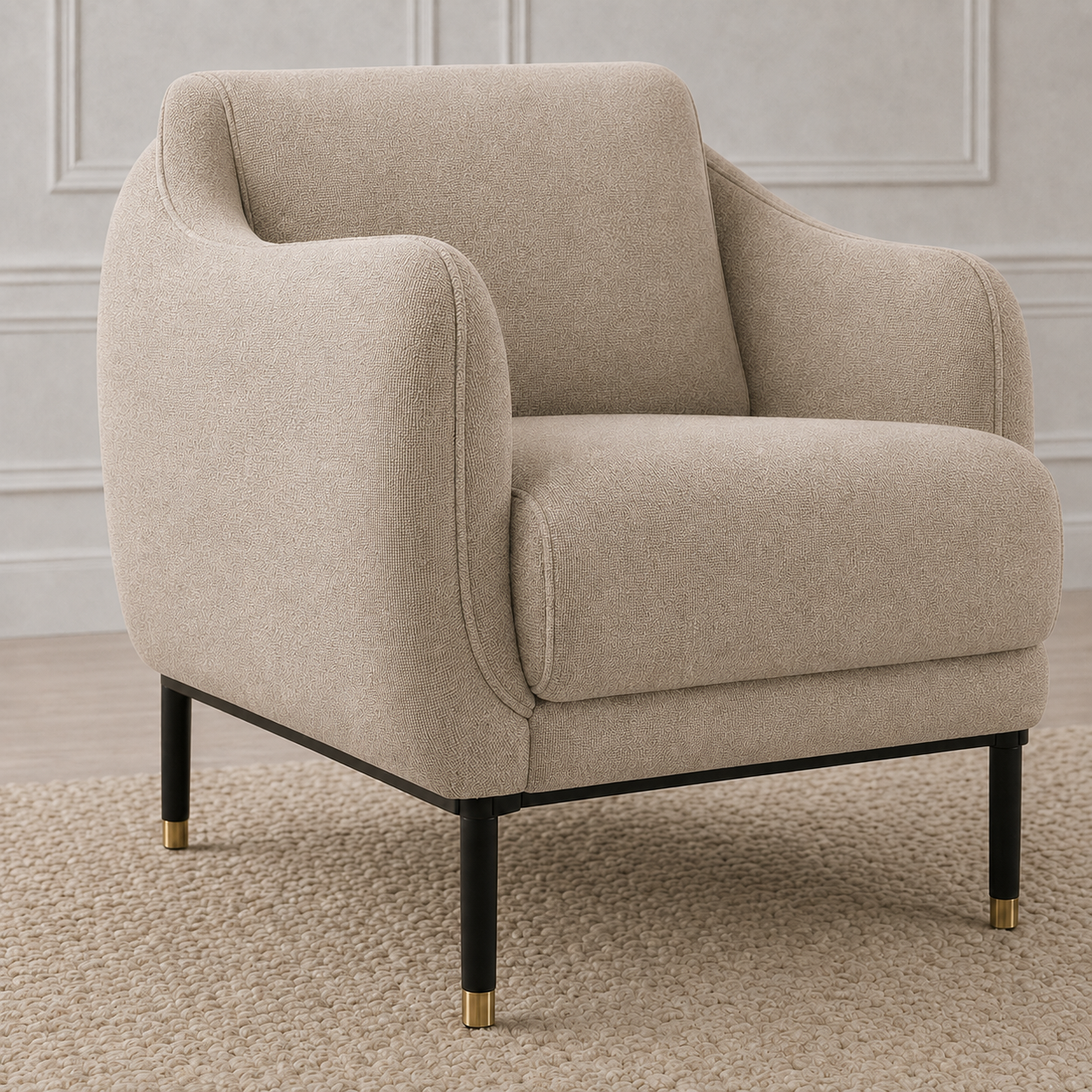Onyx 3+2+1 Sofa Set, 1 seater, beige, detail view