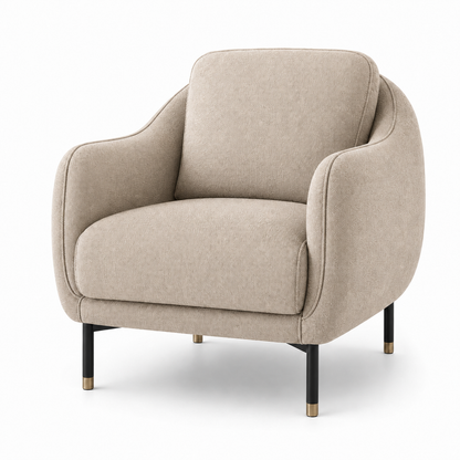 Onyx 3+2+1 Sofa Set, 1 seater, beige, studio view