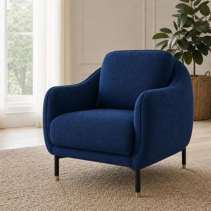 Onyx 3+2+1 Sofa Set, 1 seater, blue, room view