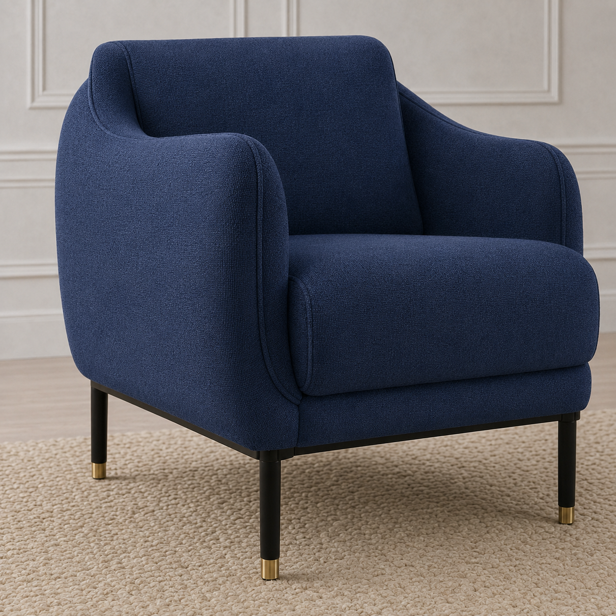 Onyx 3+2+1 Sofa Set, 1 seater, blue, detail view