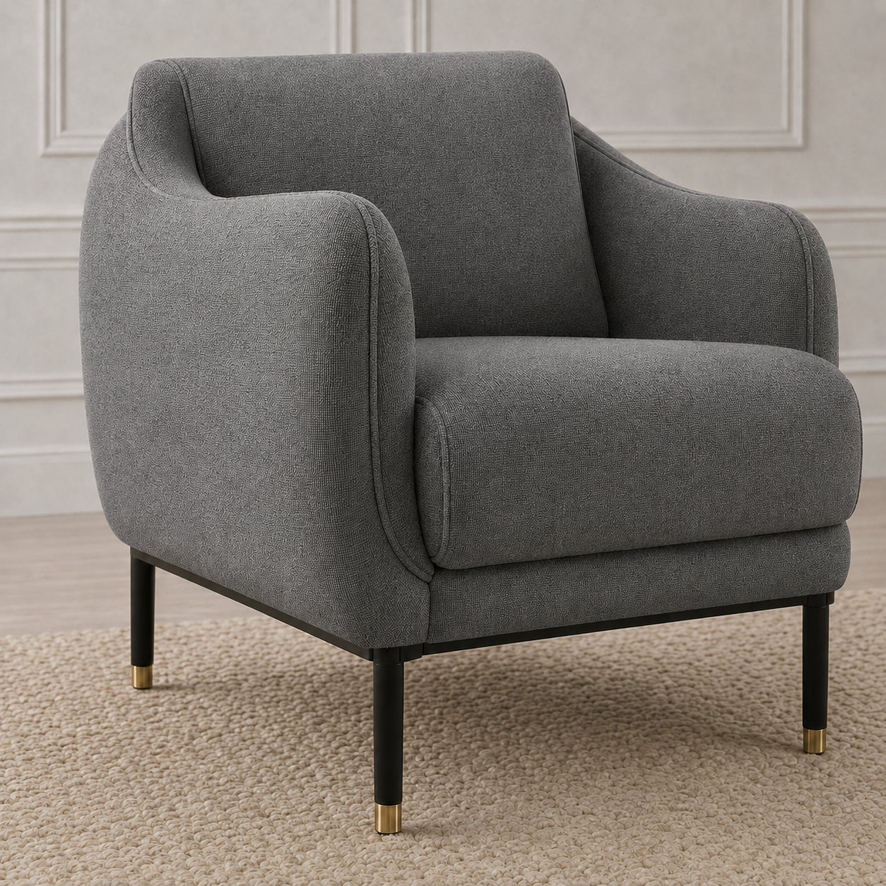 Onyx 3+2+1 Sofa Set, 1 seater, grey, detail view
