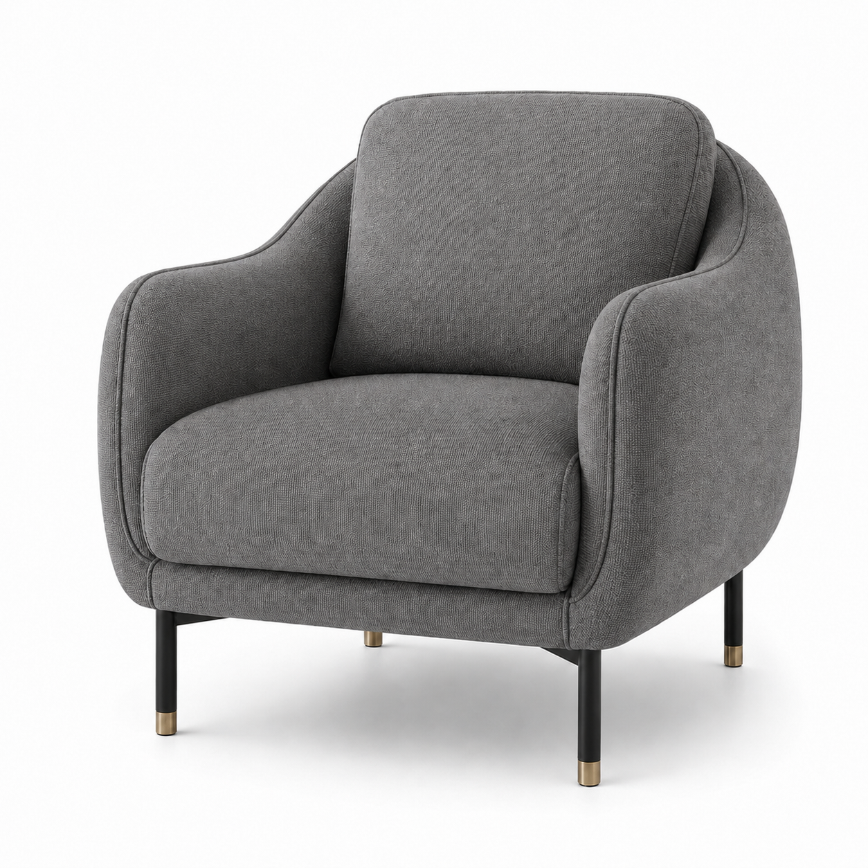 Onyx 3+2+1 Sofa Set, 1 seater, grey, studio view