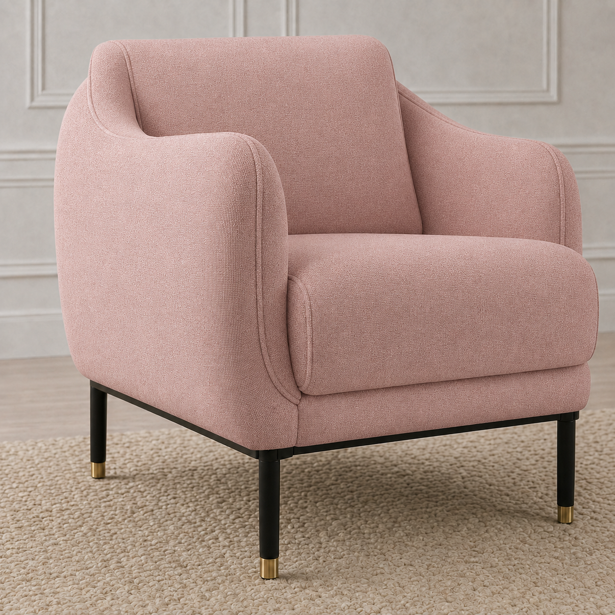 Onyx 3+2+1 Sofa Set, 1 seater, pink, detail view