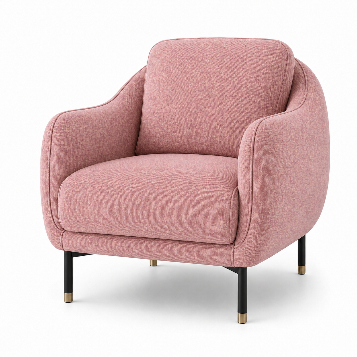 Onyx 3+2+1 Sofa Set, 1 seater, pink, studio view