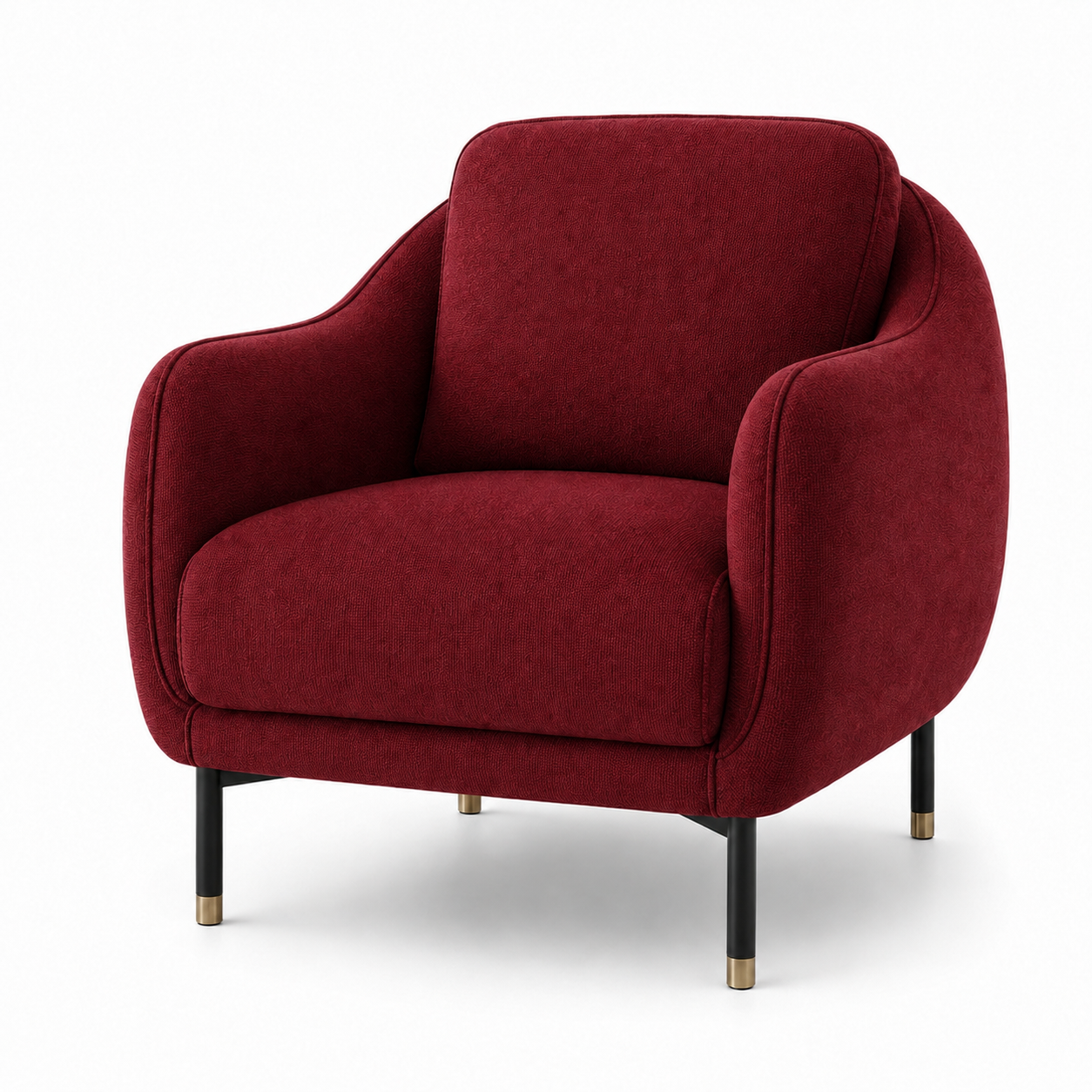 Onyx 3+2+1 Sofa Set, 1 seater, red, studio view