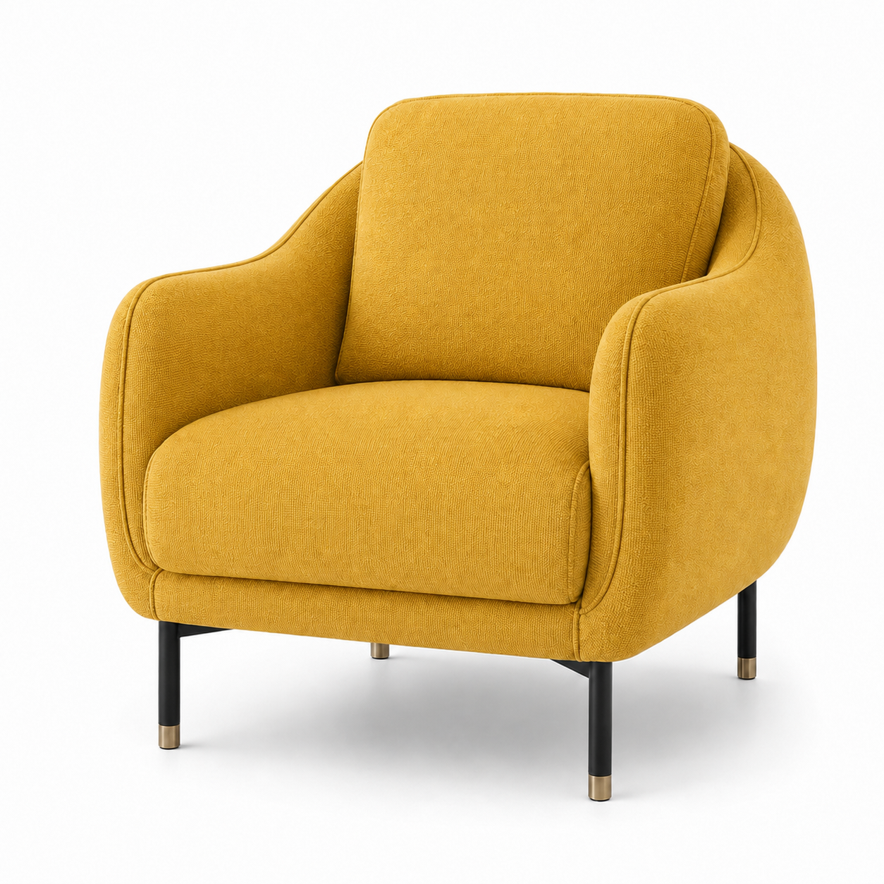 Onyx 3+2+1 Sofa Set, 1 seater, yellow, studio view