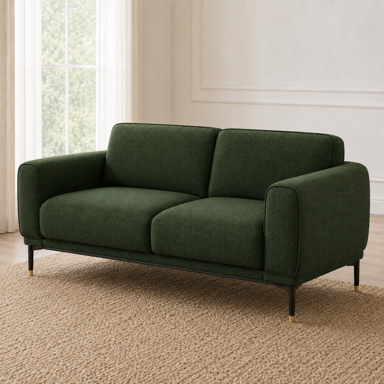 Onyx 3+2+1 Sofa Set, 2 seater, green, detail view