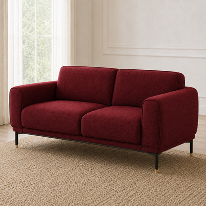 Onyx 3+2+1 Sofa Set, 2 seater, red, detail view