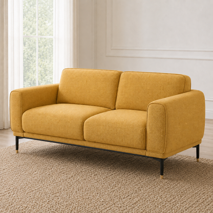 Onyx 3+2+1 Sofa Set, 2 seater, yellow, detail view