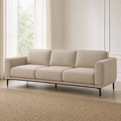 Onyx 3+2+1 Sofa Set, 3 seater, beige, detail view