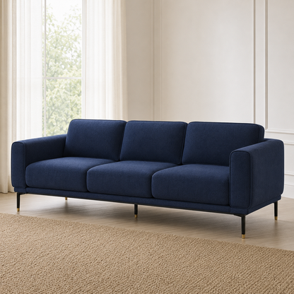 Onyx 3+2+1 Sofa Set, 3 seater, blue, detail view