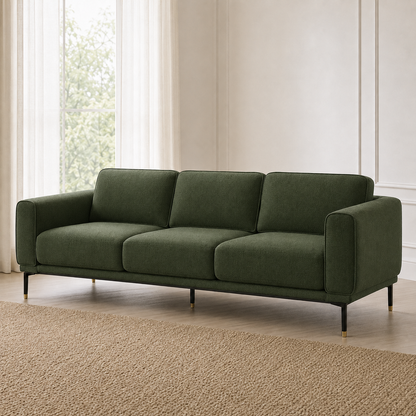 Onyx 3+2+1 Sofa Set, 3 seater, green, detail view