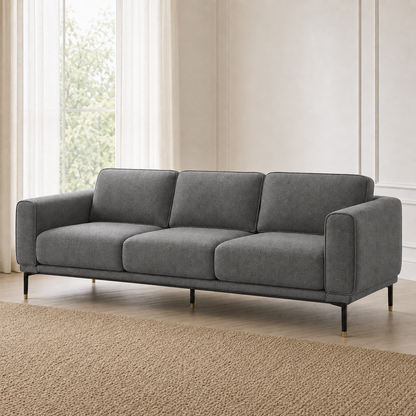 Onyx 3+2+1 Sofa Set, 3 seater, grey, detail view