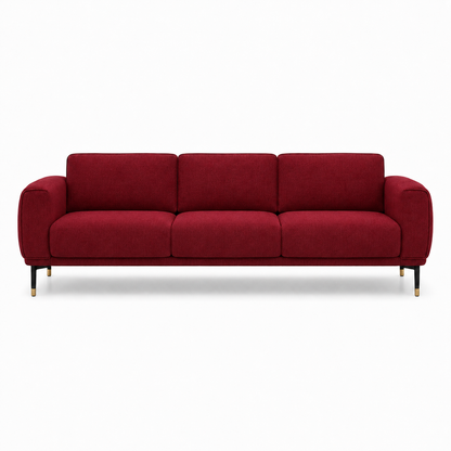 Onyx 3+2+1 Sofa Set, 3 seater, red, studio view