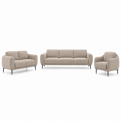 Onyx 3+2+1 Sofa Set, 3+2+1 full set, beige, studio view