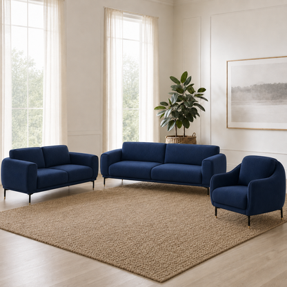 Onyx 3+2+1 Sofa Set, 3+2+1 full set, blue, room view
