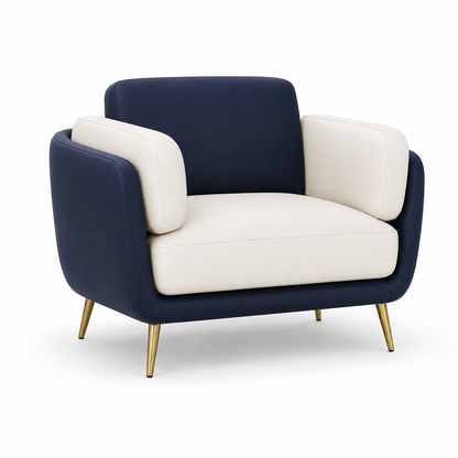 Orbit 3+2+1 Sofa Set, 1 seater, blue, studio view