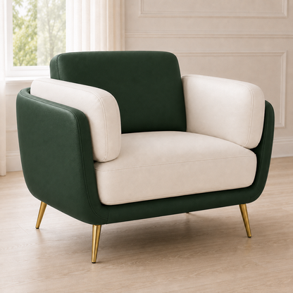 Orbit 3+2+1 Sofa Set, 1 seater, green, detail view