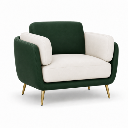 Orbit 3+2+1 Sofa Set, 1 seater, green, studio view